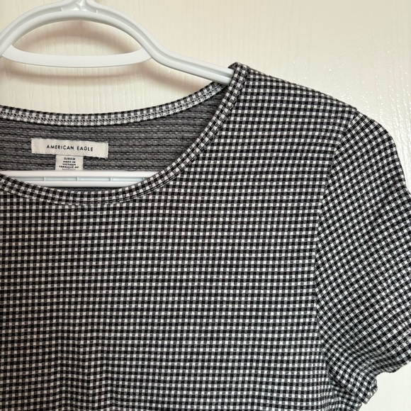 American Eagle Gingham T-Shirt - Picture 3 of 3
